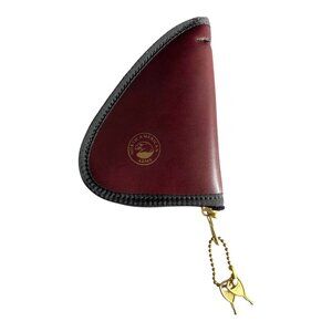 North American Arms Burgundy Pistol Pouch with Keys Faux Leather Zip Case